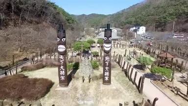 亚洲崇阳、崇南、韩国昌祥公园鸟瞰图。
